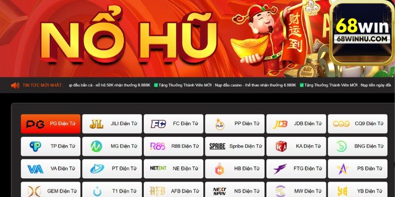 Top các loại trò chơi góp mặt tại 68win
